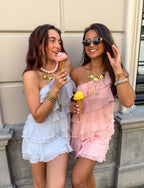 Women's ruffle-tier mini summer dress
