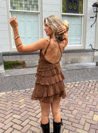 Women's ruffle-tier mini summer dress