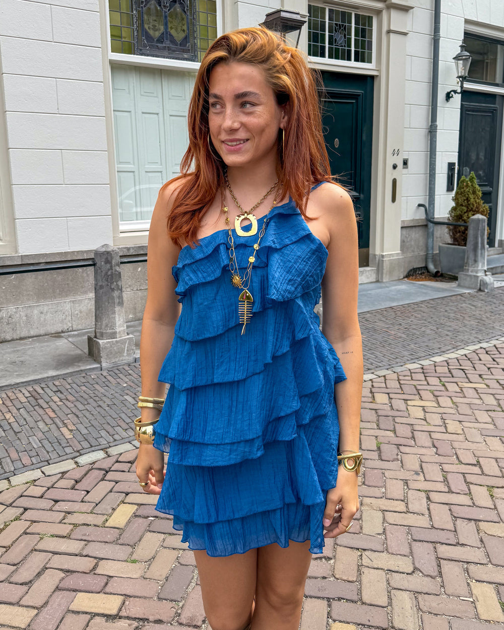 Women's ruffle-tier mini summer dress
