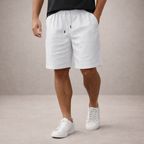 Men's drawstring pinstripe summer shorts