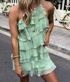Women's ruffle-tier mini summer dress