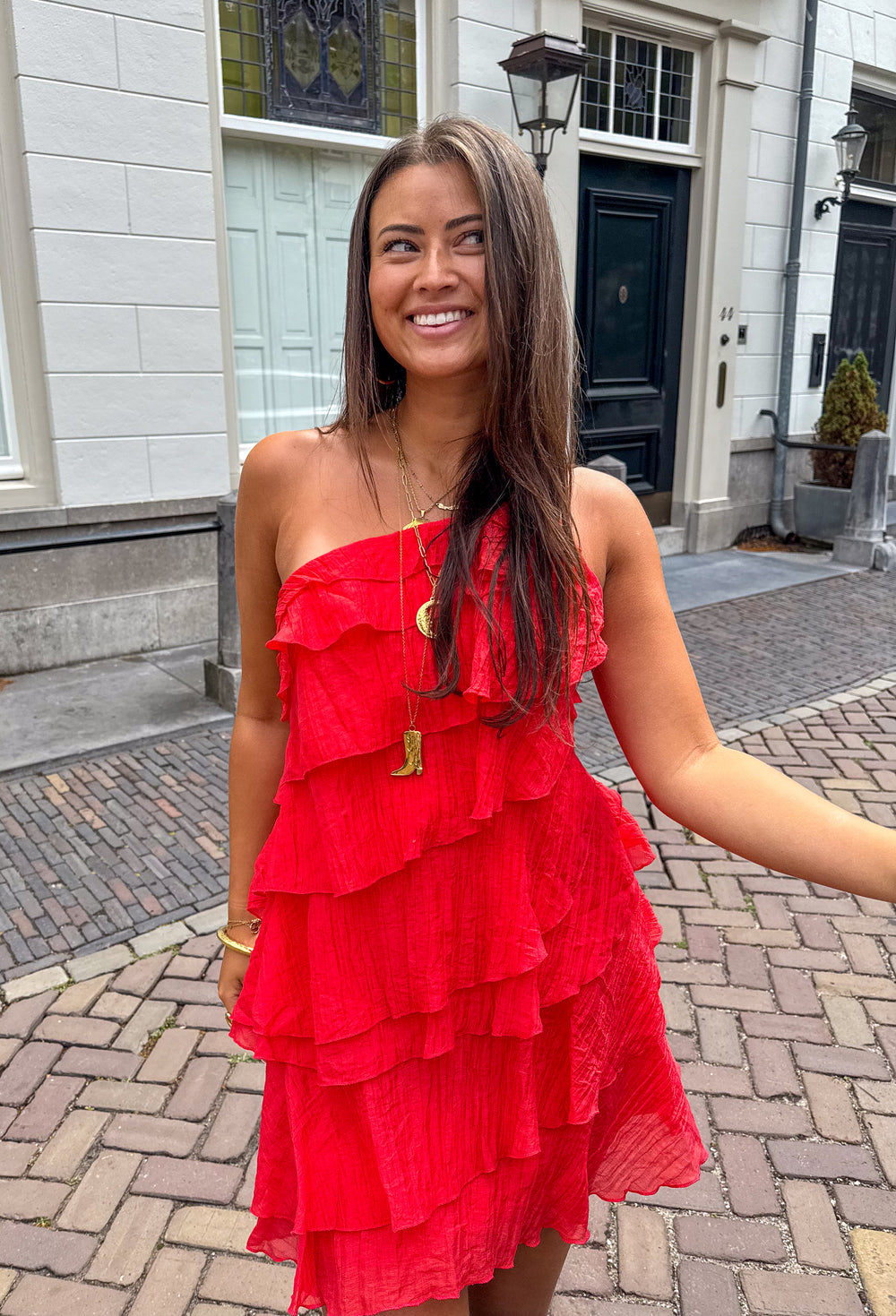 Women's ruffle-tier mini summer dress