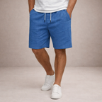 Men's drawstring pinstripe summer shorts