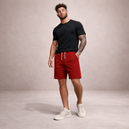Men's drawstring pinstripe summer shorts