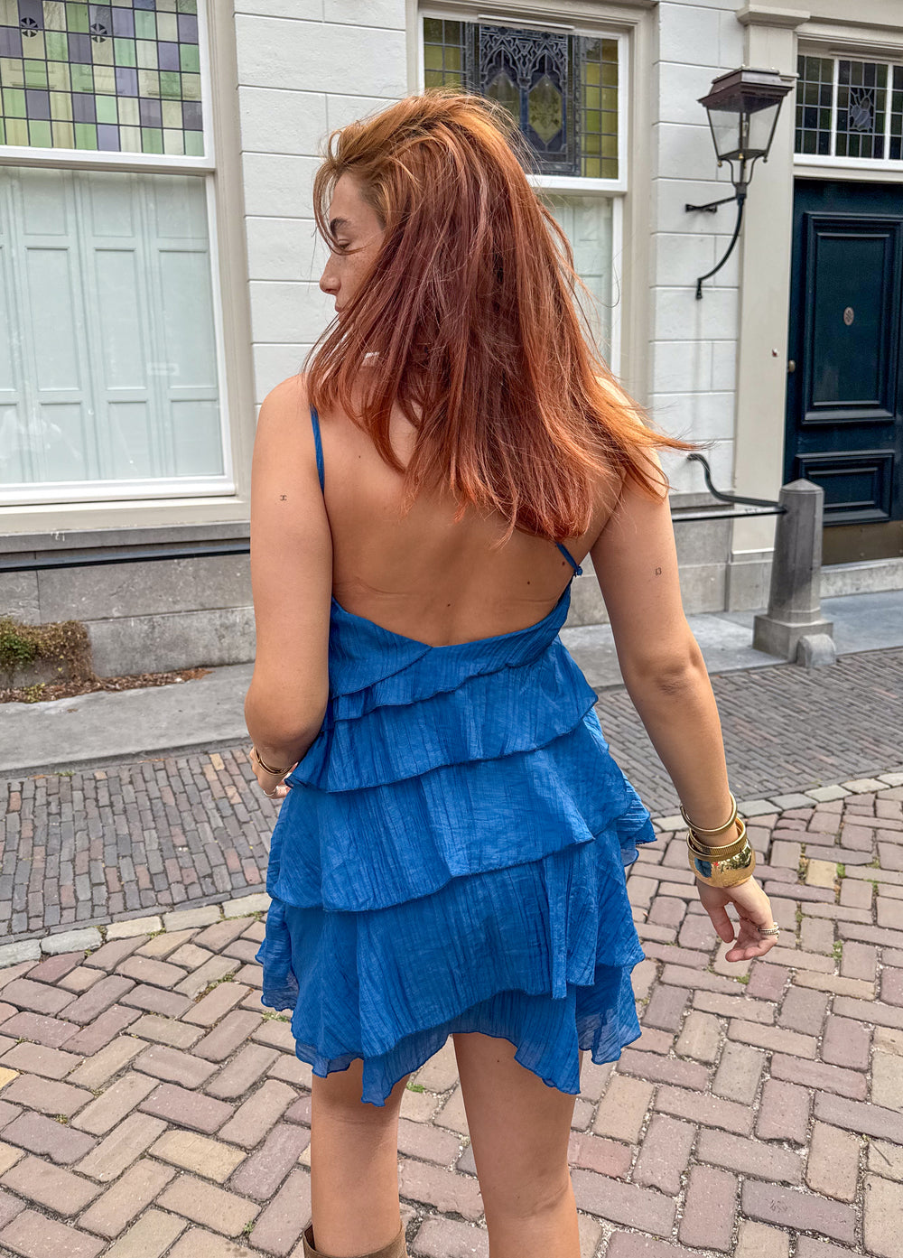 Women's ruffle-tier mini summer dress