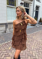 Women's ruffle-tier mini summer dress