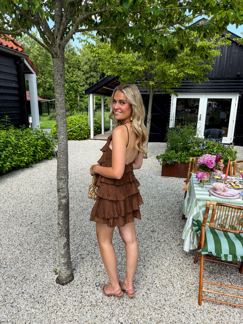 Women's ruffle-tier mini summer dress