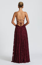 Women's floral maxi wedding guest dress