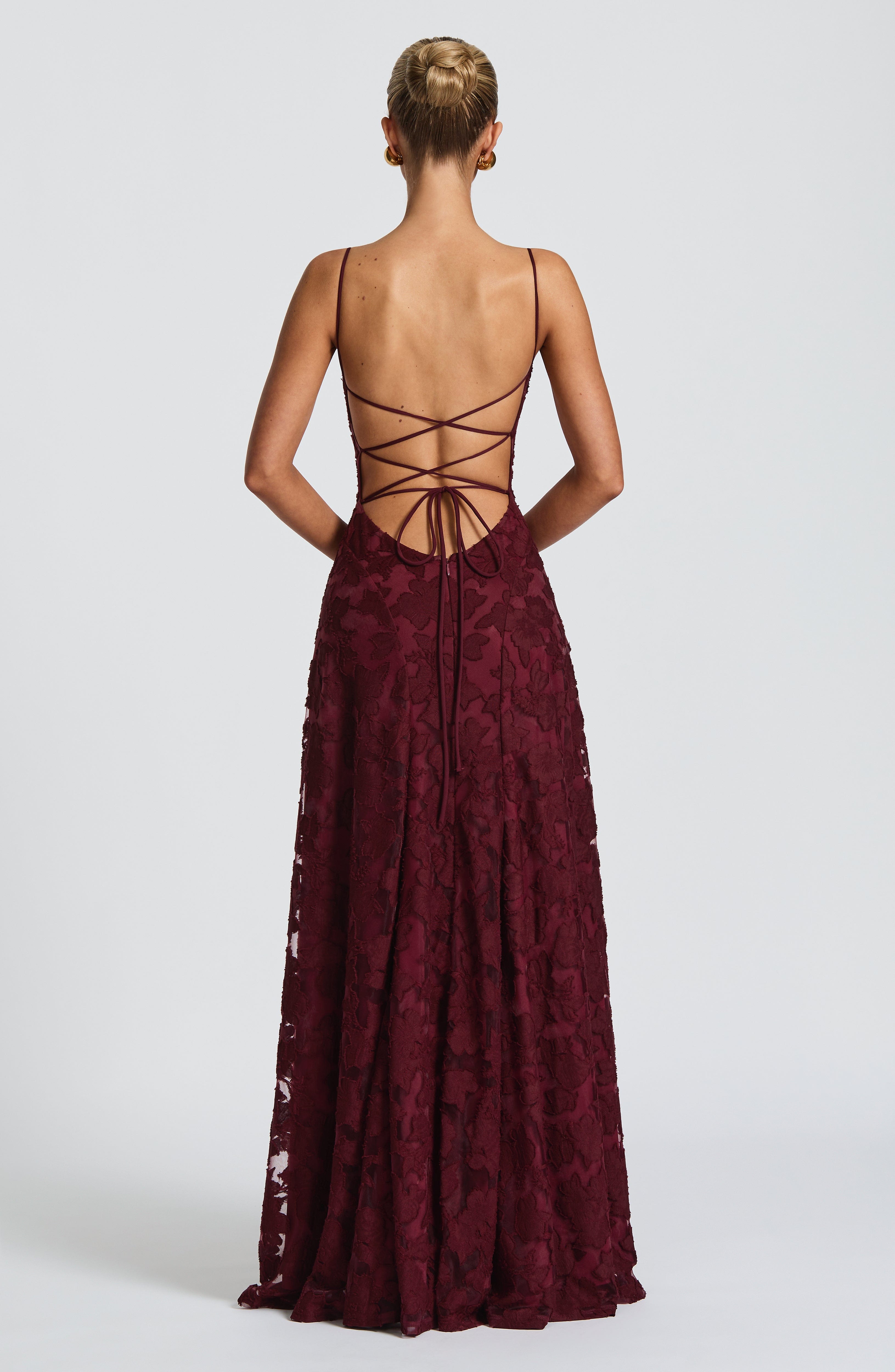 Women's floral maxi wedding guest dress