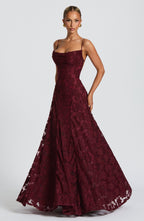 Women's floral maxi wedding guest dress