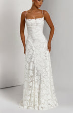 Women's floral maxi wedding guest dress