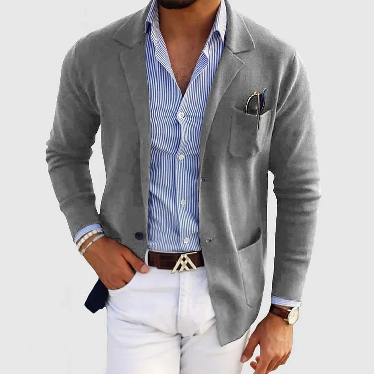 Men's button-front formal blazer