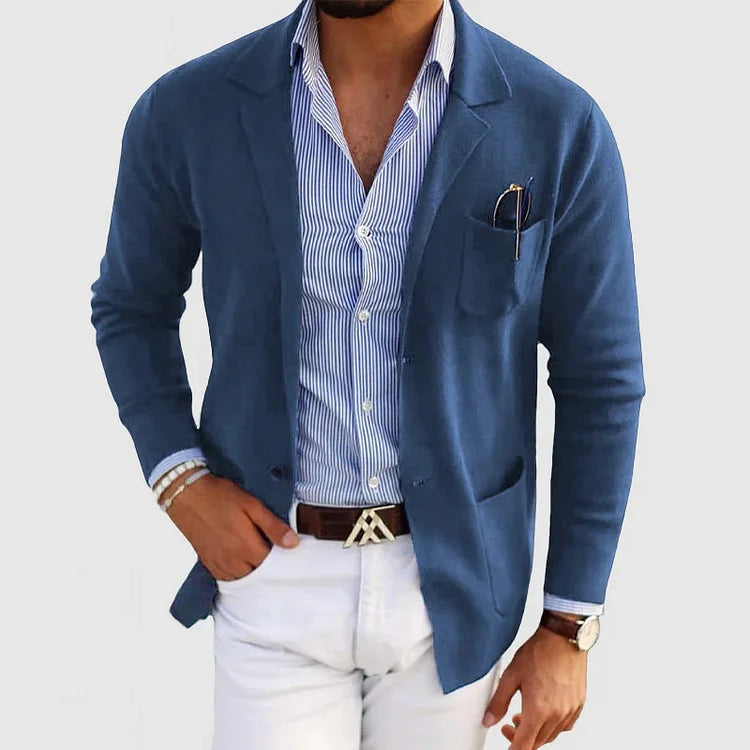 Men's button-front formal blazer