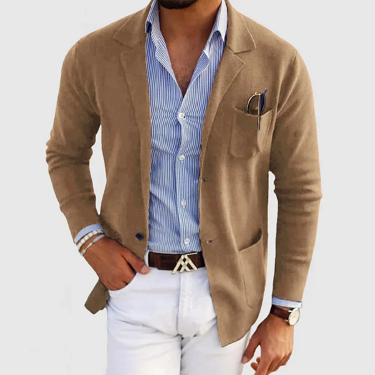 Men's button-front formal blazer