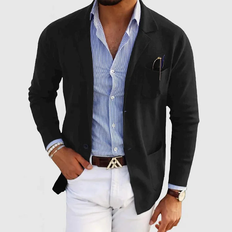 Men's button-front formal blazer