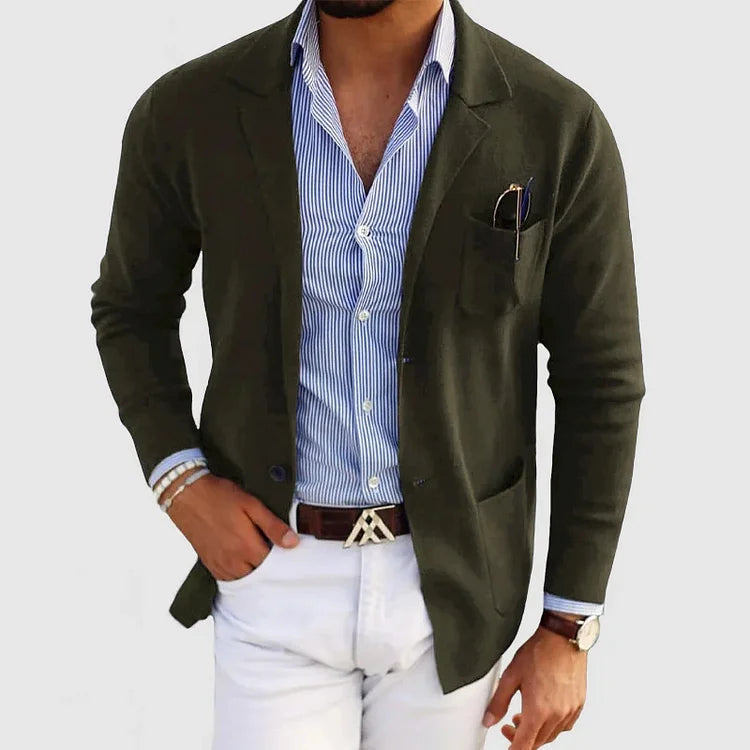 Men's button-front formal blazer