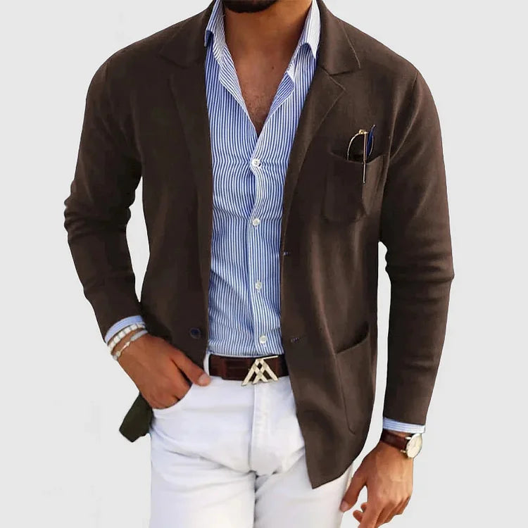 Men's button-front formal blazer