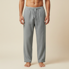 Men's drawstring wide-leg summer trousers