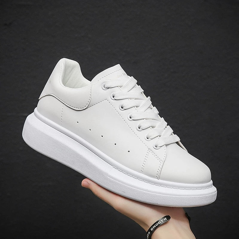 Men's lace-up platform low-top sneakers