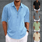 Men's long sleeve open collar shirt