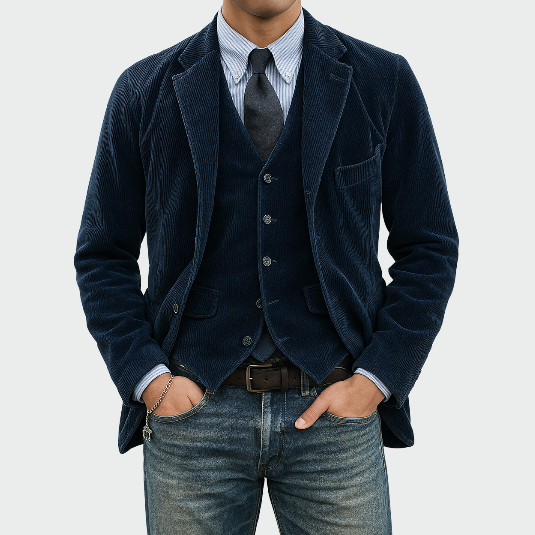 Men's notch lapel two-piece blazer