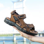 Men's open toe velcro summer sandals