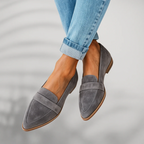Women's elegant pointed toe flat penny loafers