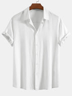 Men's short sleeve button-front summer shirt