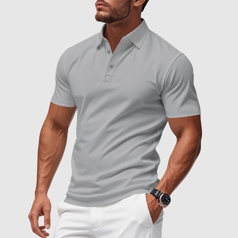 Men's short sleeve fitted polo shirt