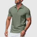 Men's short sleeve fitted polo shirt