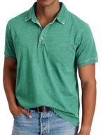 Men's short sleeve open collar summer polo shirt