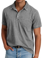 Men's short sleeve open collar summer polo shirt