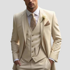 Men's slim fit wedding three-piece suit set
