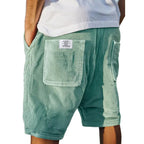 Men's straight leg drawstring summer shorts