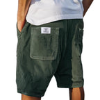 Men's straight leg drawstring summer shorts