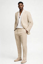 Men's tailored two-piece wedding guest suit