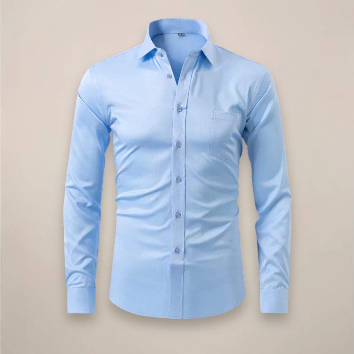 Men's fitted long sleeve casual shirt