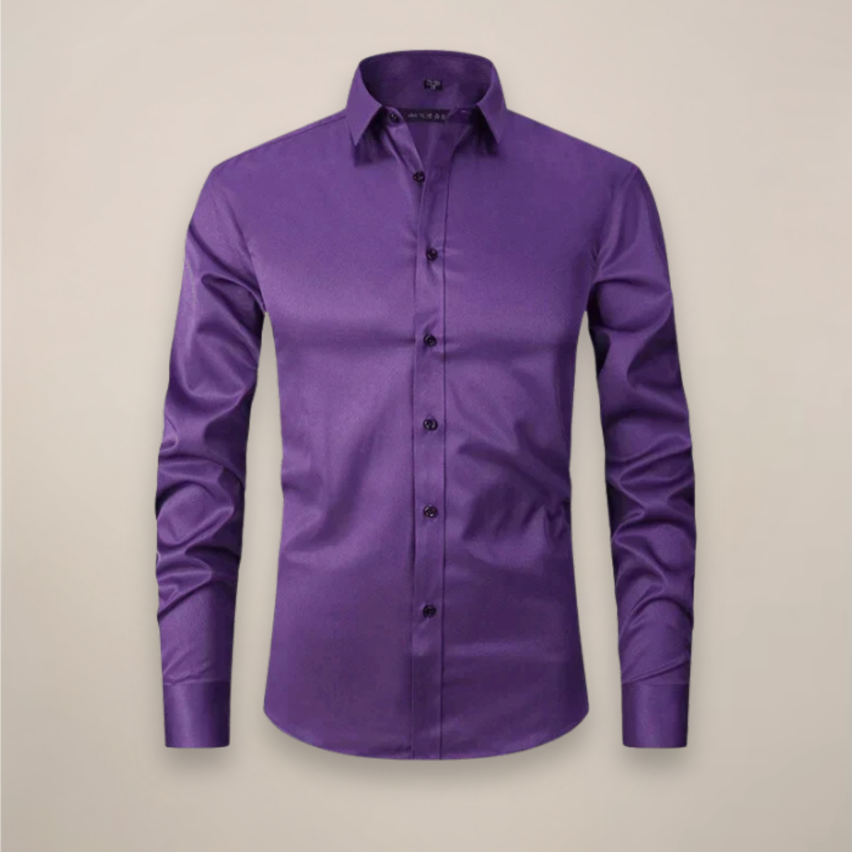 Men's fitted long sleeve casual shirt