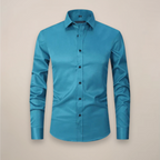 Men's fitted long sleeve casual shirt