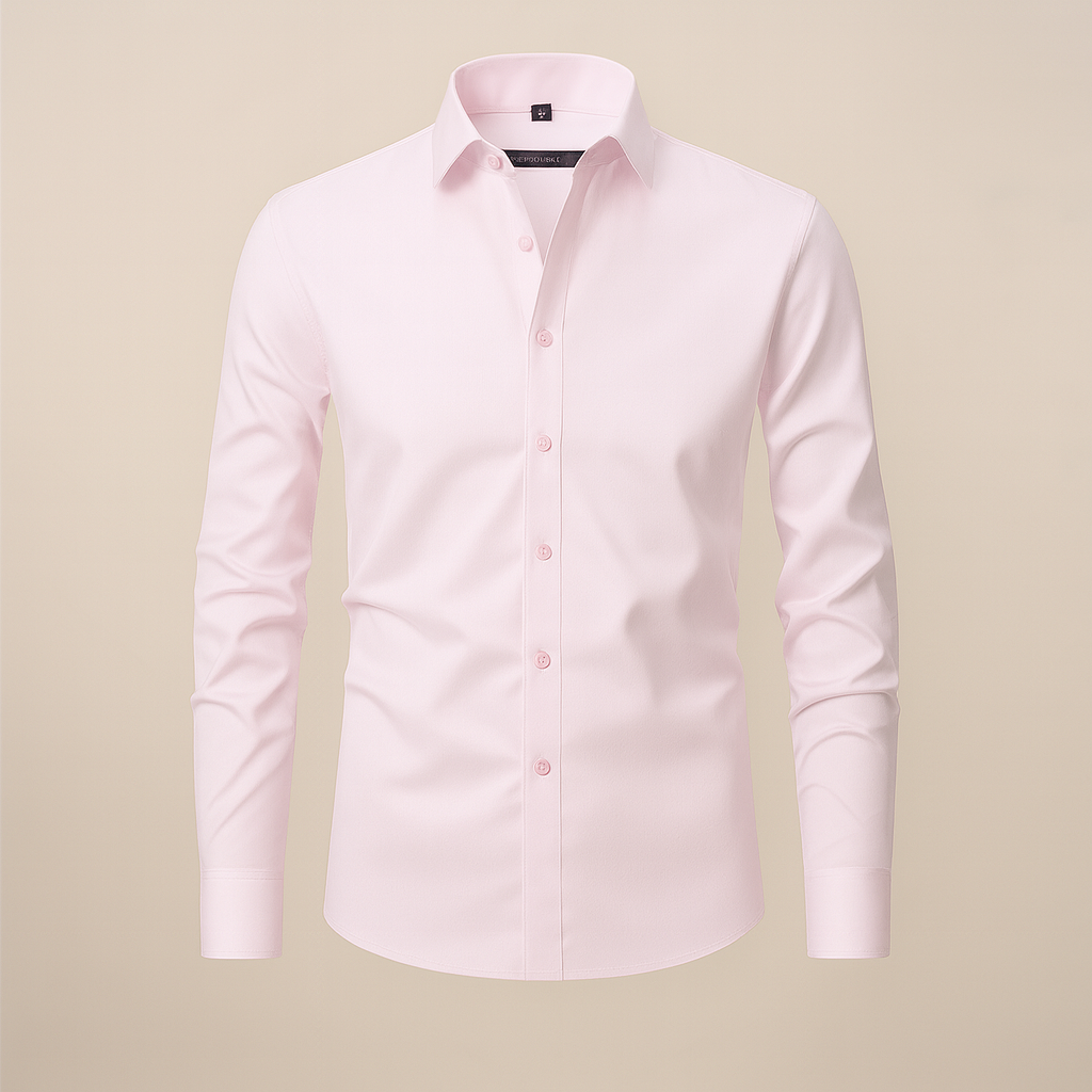 Men's fitted long sleeve casual shirt
