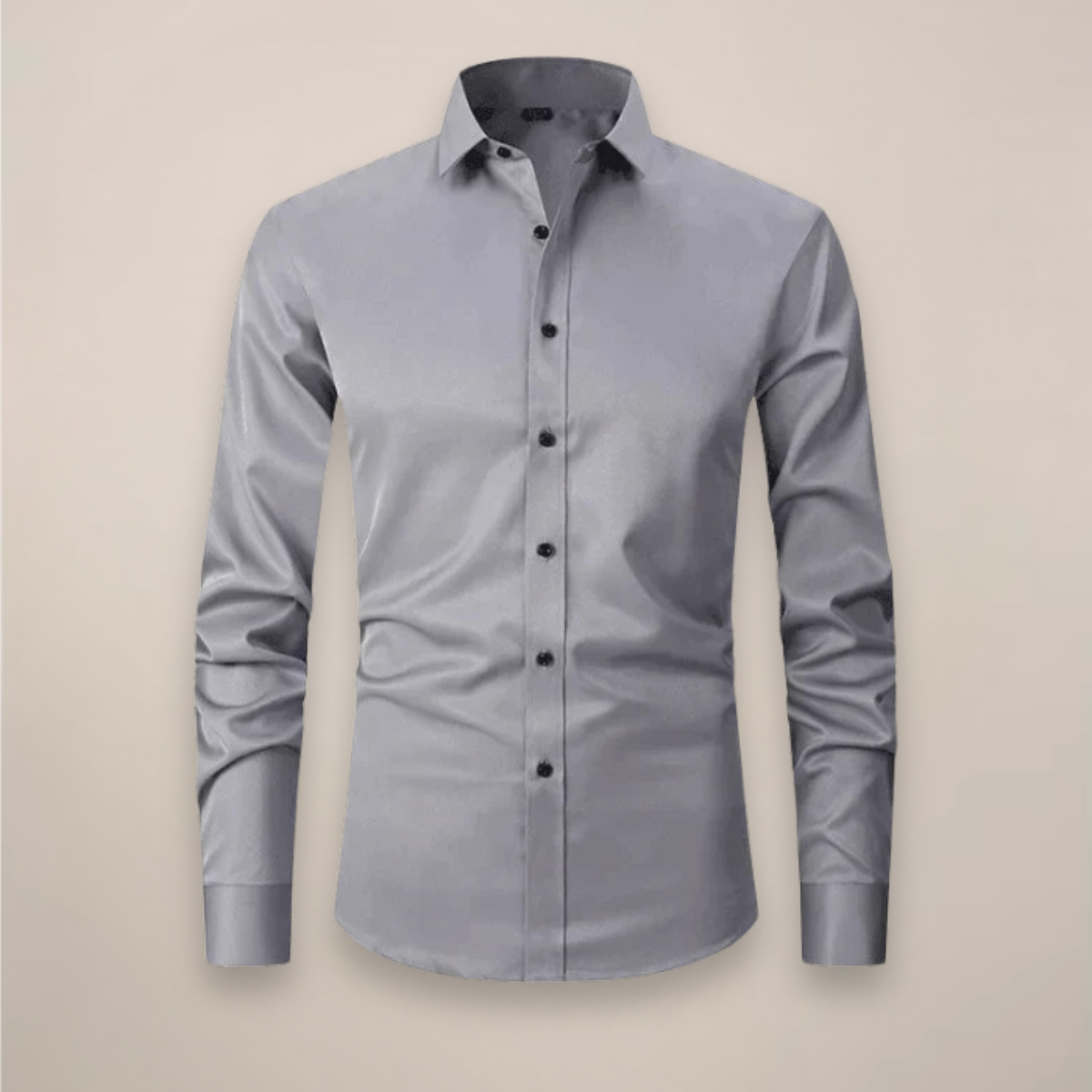 Men's fitted long sleeve casual shirt