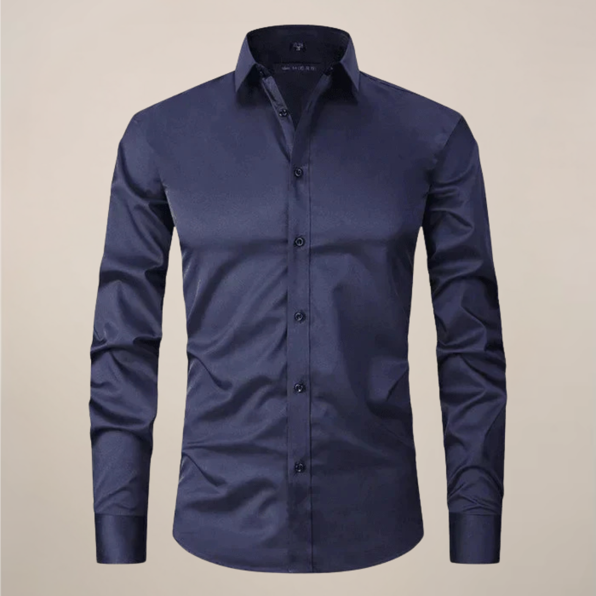 Men's fitted long sleeve casual shirt