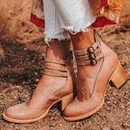 Women's block heel ankle strap sandals
