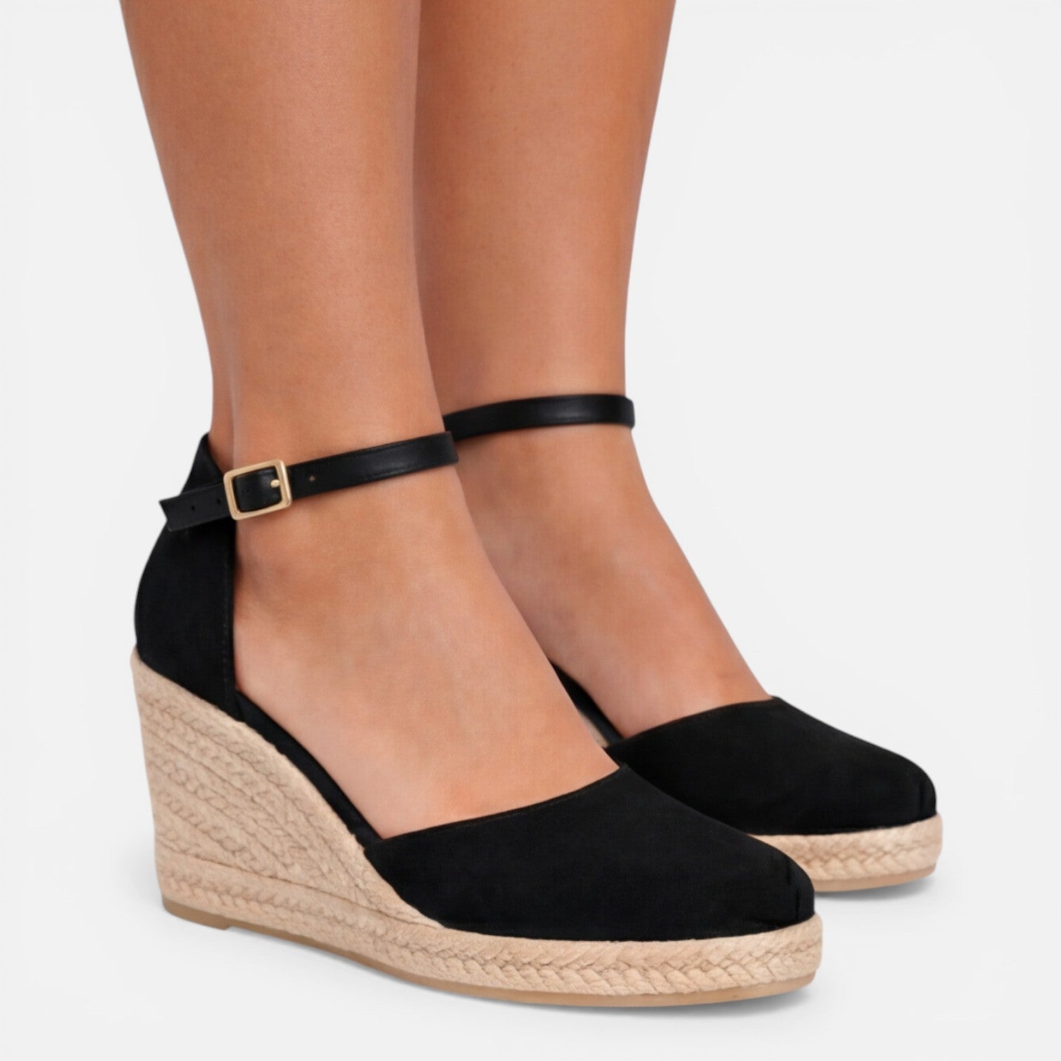 Women's closed toe ankle strap wedge sandals