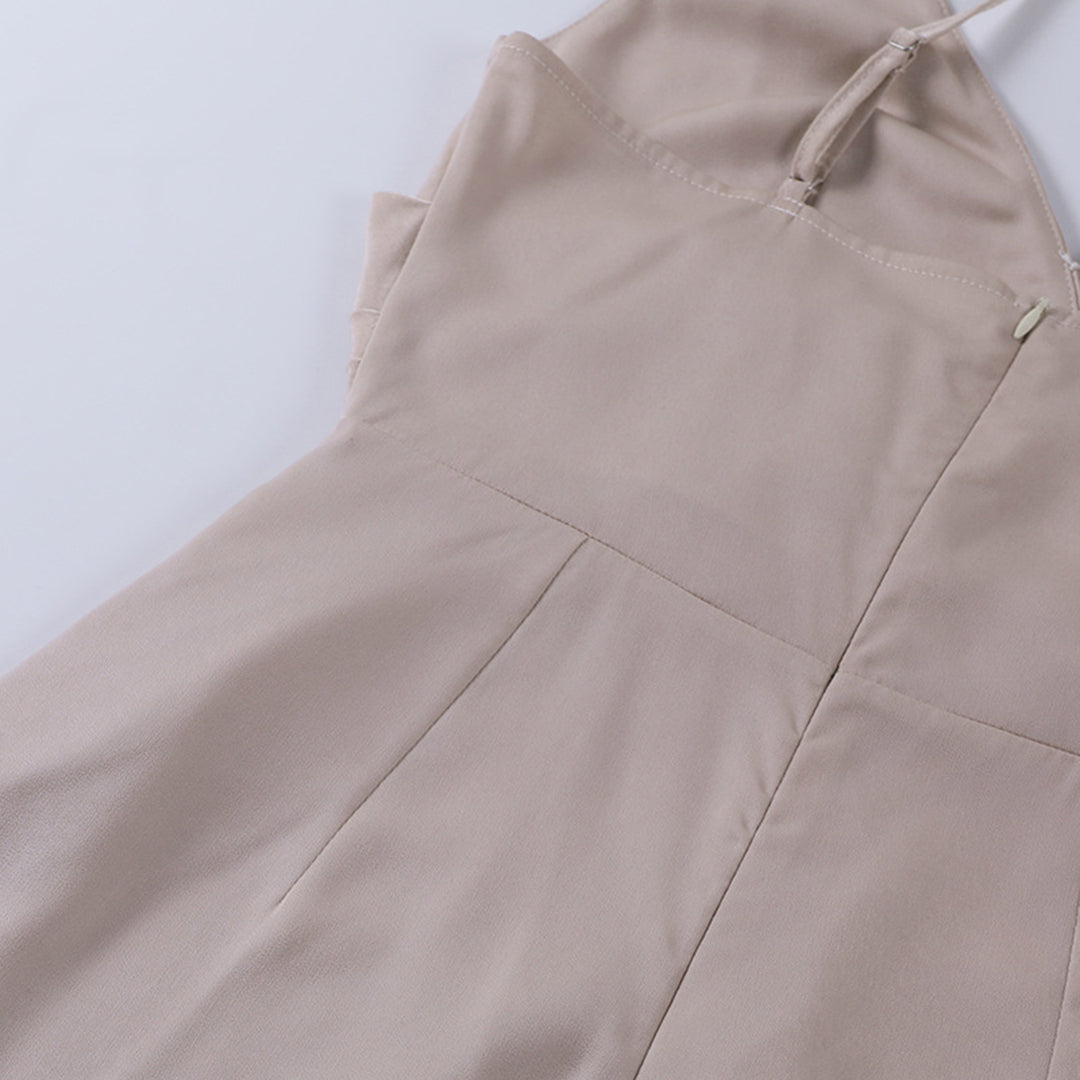 Women's draped v-neck maxi cocktail dress