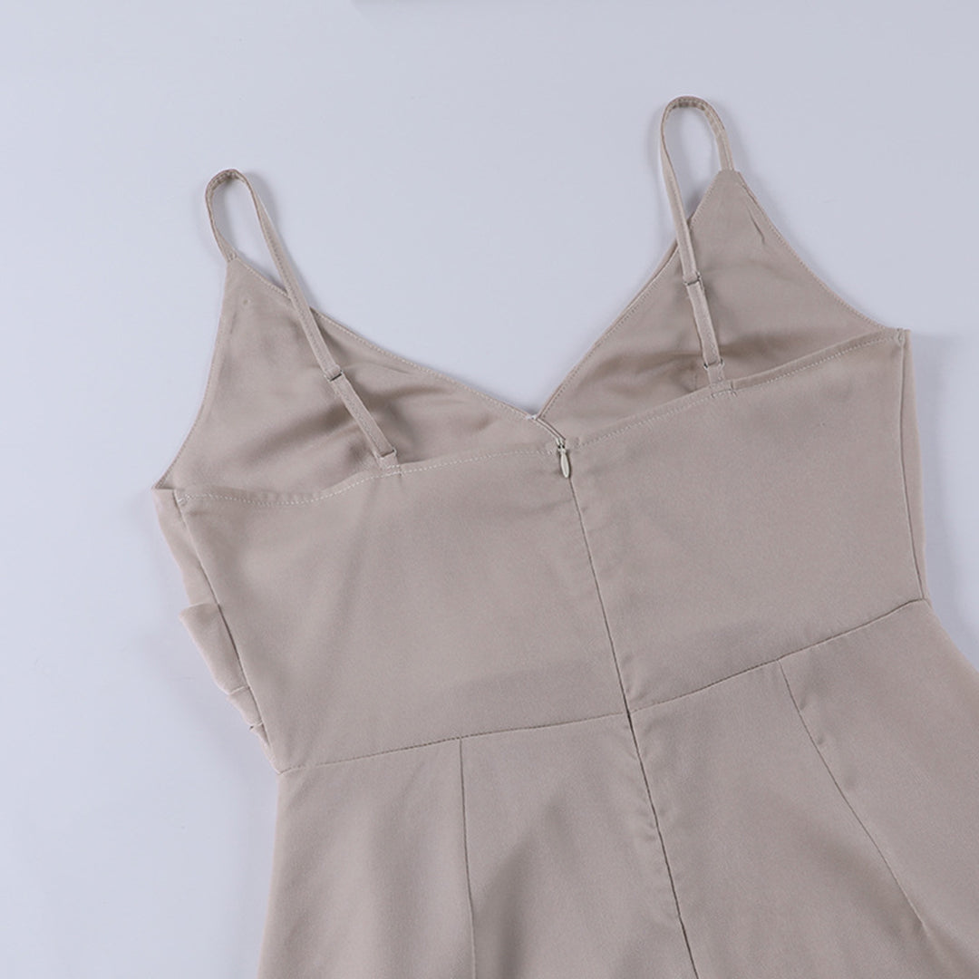 Women's draped v-neck maxi cocktail dress