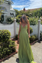 Women's corset pleated wedding guest dress