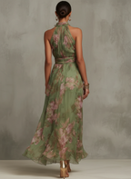 Women's halter formal maxi dress