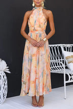 Women's open-back maxi summer dress