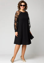 Women's lace sleeve cocktail dress